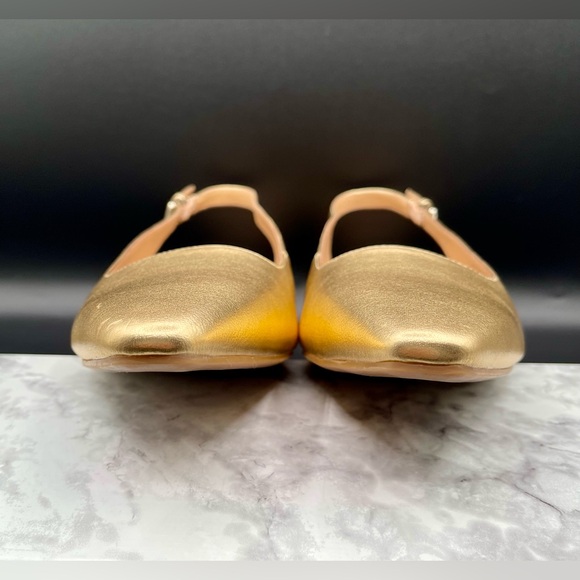 NATURALIZER Ginger Snip Toe Dress Slingback Dark Gold Low BlockHeel.Size US 11 W - Picture 6 of 11